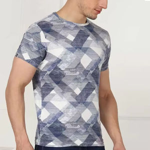 T-shirt décontracté pour homme sur mesure, coupe régulière, manches courtes, impression logo, 220 g/m², 100 % coton, anti-plis, respirant, ODM & OEM - Product Image 4