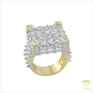 Luxury 925 <b>Silver</b> Lab Grown Diamond Layered <b>Dress</b> Ring For Jewelry Brands And Wholesale Buyers - Product Image 4