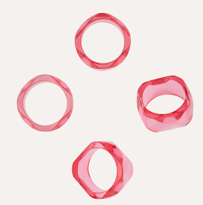 Anillo para Servilletas de Resina Estilo Rústico, Moderno, Único y Elegante, en Rosa Bebé y Tono Oscuro, Personalizado y Hecho a Mano - Product Image 1