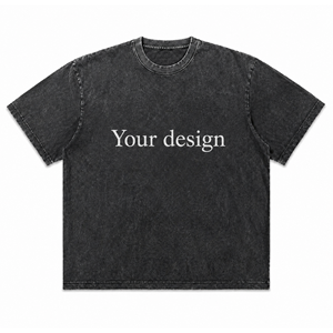 เสื้อยืดวินเทจสไตล์สโตนวอช ผ้าฝ้าย 100% สกรีนลายตามสั่ง เสื้อโอเวอร์ไซส์สตรีทแวร์สำหรับผู้ชาย ขายส่ง - Product Image 6