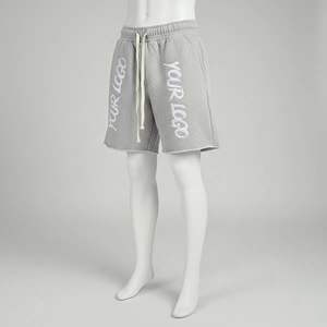 Custom Logo Heat-Transfer Printing Solid Retro Blank Distressed Dyed Canvas High Street Style <b>Elastic</b> Waist Quick Dry Breathable - Product Image 2