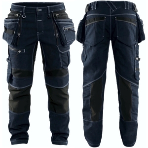 Pantalon de travail cargo multifonctionnel pour hommes, extensible, résistant, avec poches pour outils, personnalisable avec logo - Product Image 1