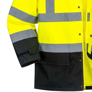 Chaqueta de Seguridad Impermeable y Reflectante de Alta Visibilidad para Hombre, con Capucha y Bolsillos, Ropa de Trabajo de Poliéster - Product Image 6