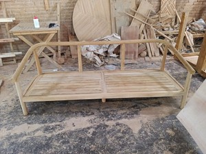 Sofá de Cuerda Moderno para Exteriores de 2 Plazas, Estructura de Madera de Teca Sin Tratar, Resistente a la Intemperie, con Cojines, Muebles de Jardín y Patio, Fabricante Jepara - Product Image 6