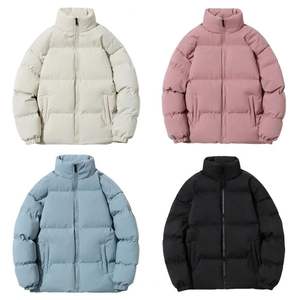 Veste d'hiver coupe-vent pour homme, col montant, respirante, en duvet, 100 % polyester/coton, en vente en ligne - Product Image 4