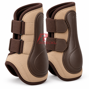 Bottes de brossage pour chevaux confortables, conçues avec des matériaux flexibles, des sangles fiables et un rembourrage de soutien pour un usage régulier. - Product Image 5