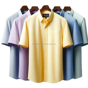 Nueva camisa de manga corta de tela de sarga para hombre con diseño de logotipo personalizado de alta calidad al por mayor de secado rápido marca de ropa activa propia de Bangladesh - Product Image 3