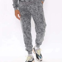 Ensemble de survêtements personnalisés haut de gamme ODM pour hommes, en coton lourd teint pigmentaire, comprenant un sweat à capuche et un pantalon de survêtement droit, collection 2026