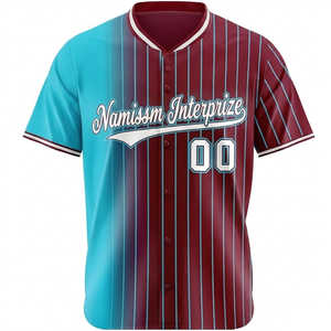 Nouvelle tenue de sport de baseball de qualité supérieure, impression personnalisée du logo, du nom et du numéro, maillot de baseball respirant, vente en gros d'usine - Product Image 5