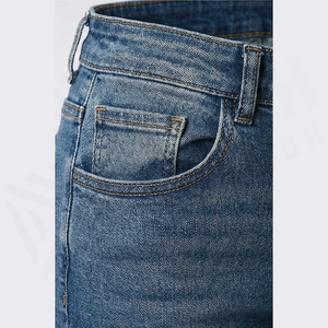 High Waist Slim Fit Stonewashed Denim <b>Jeans</b> <b>Men</b> Straight Leg Cotton Casual Autumn Style Pants - Product Image 5