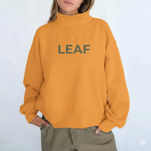 2026 Women Casual Oversized <b>Mock</b> <b>Neck</b> Long Sweatshirt Winter Relaxed Fit <b>Top</b> Modern Street Style Customizable Front - Product Image 1