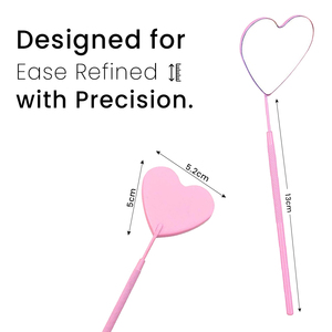 Custom Hand Held <b>Pink</b> Lash Mirror Stainless Steel Beauty Accessories Mirror Lash Extension Wholesale Manufacturer - Product Image 3