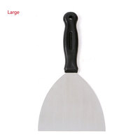 Grattoir triangulaire en acier inoxydable, lame large de 12,5 cm, poli miroir, manche en PP, qualité alimentaire, résistant à la rouille, facile à nettoyer, léger