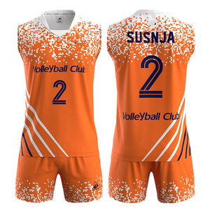 Camiseta de Voleibol Corta Transpirable con Logotipo Personalizado al por Mayor, Unisex para Adultos, 100% Poliéster, Impresión por Transferencia de Calor, Uniforme Deportivo para Equipos - Product Image 2