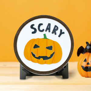 <b>DIY</b> Halloween Concrete Craft <b>Kit</b> - Spooky Pumpkin Coaster Making Set for Family Craft Night - Creative Holiday Decoration Gift - Product Image 2