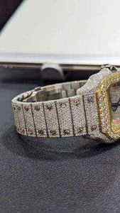 Reloj de Diamantes Moissanite VVS, Relojes Mecánicos de Lujo Personalizados Estilo Hip Hop, Relojes Mecánicos de Lujo Totalmente Blancos para Hombre - Product Image 2