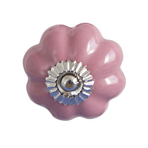 Pomo de Cerámica Floral Pintado a Mano de Estilo Moderno con Diseño de Puntos para Muebles de Cocina, Baño, Cajones y Armarios - Product Image 4