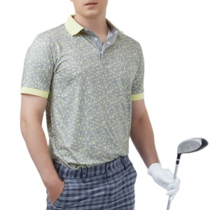 Polo de golf personnalisé pour homme, tricoté en spandex et polyester, séchage rapide, manches courtes, sportif, service de sublimation de logo OEM ODM, réduction en gros - Product Image 1