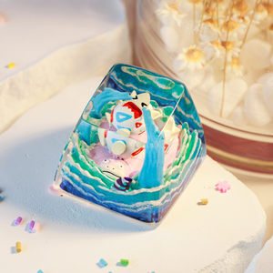 Keycaps Mystiques Anime, Keycaps Artisanaux Personnalisés, Keycaps Anime Mignons, Keycaps Verts, Ensemble de Keycaps, Keycaps en Résine - Product Image 2