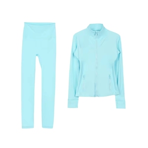 Ensemble de yoga d'hiver <span class=keywords><strong>LULU</strong></span>, manches longues, col montant, haute élasticité, coupe ajustée, vêtements de sport pour femmes, course à pied, fitness - Product Image 4