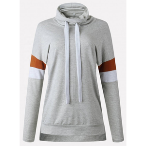 Women's Casual Pullover Hoodies with Stripe Long Sleeve and Embroidered Fashion Plain Pockets Plus Size Autumn Fashion - Product Image 1