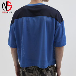 Maillot en maille pour homme, coupe ample, matière légère et respirante, logo personnalisé, service OEM chez NURAK, qualité supérieure. - Product Image 2