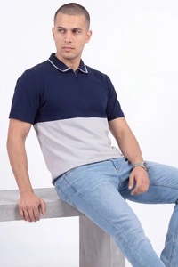 Nouveau style 2026 de haute qualité, respirant, en polyester/coton, à manches courtes, design vierge, logo personnalisé sur le devant, grandes tailles pour hommes - Product Image 3