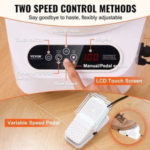 Tourne-poterie électrique 350W à entraînement direct avec roue en céramique de 10 pouces, pour artisanat DIY, avec 3 pieds de support - Product Image 4