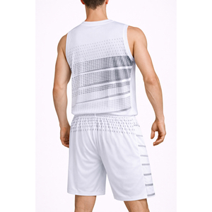 Camiseta de Baloncesto de Poliéster Sólido de Alta Calidad para Hombre, para Pedidos al por Mayor, Conjunto de Uniforme de Baloncesto Personalizado, Ropa de Entrenamiento sin Mangas - Product Image 4