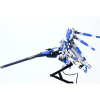 IQFUN Skala 1/144 Kit Peningkatan Senjata Meriam Berat Plastik ABS 20-Piece Display Stand Decal Sheet Mainan Model Robot Sci-Fi