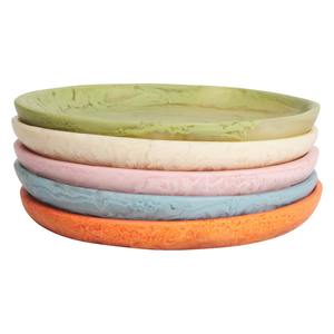 Ensemble de vaisselle en résine coulée à la main, assiettes à fruits de couleurs assorties, assiettes de service, style moderne et antique, marque Belladec - Product Image 4