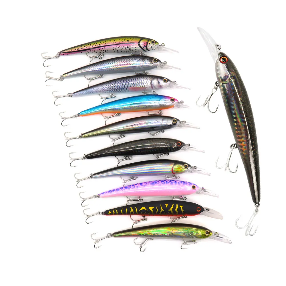 17g 145mm High Graphic Holo graphic Foil Painting Lebendige Schwimm aktion Wolfram rassel in Minnow Abs Kunststoff Minnow Lure