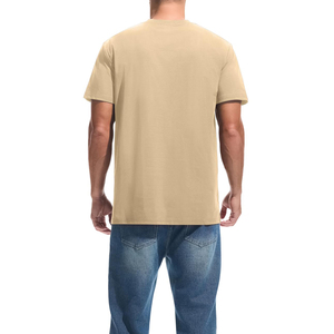 Camiseta Casual de Manga Corta para Hombre, Cuello Redondo, Corte Regular, Color Sólido, Tejido de Jersey de Algodón - Product Image 5