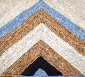 NYKO MART Handmade Braided 100% Organic Jute <b>Rug</b> 6x9 Ft Bohemian Geometric Pattern Eco-Friendly Low Pile Medium <b>Thickness</b> <b>Rug</b> - Product Image 3