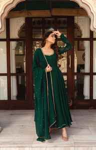 Best Selling Traditional Indian Style Georgette Anarkali Long Gown With Designer Dupatta for Women Party Wear Beautiful <b>Dress</b> - Product Image 2