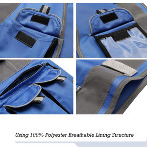 Chaleco de Seguridad Reflectante de Alta Visibilidad BIG TEN APPAREL, Unisex, Ropa de Trabajo de Poliéster, Bolsillos, Cierre de Cremallera, Impermeable, Resistente a Ácidos - Product Image 6