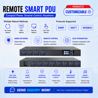 PDU Réseau 220V avec Prise Universelle, Contrôle du Débit de Courant, Accès à Distance, Statistiques de Puissance, SNMP, MQTT, Centre d'Opération Réseau