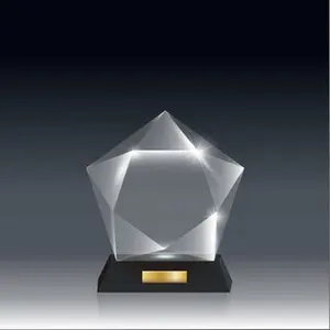 Custom Design Corporate Gifts Crystal Clear Acrylic Award Craft Diamond Shape Acrylic Awards