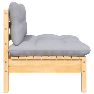 ไพน์วู้ด2-Seater โซฟาสำหรับลานบ้านหมอนอิงสีเทาเฟอร์นิเจอร์กลางแจ้ง - Product Image 4