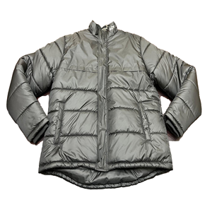 Veste matelassée pour homme, couleur unie, fermeture éclair, coupe-vent, rembourrage épais en polyester, manteau d'hiver décontracté, col montant, manches classiques - Product Image 5