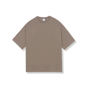 T-shirt pour homme personnalisé avec logo imprimé, 100% coton, col rond, coupe ample, service OEM personnalisé, couleur unie. - Product Image 4