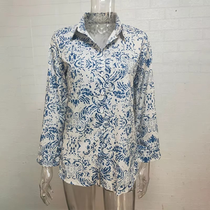 Blusas Geométricas para Mujer, Camisa de Oficina con Bloques de Color, Tops con Estampado de Leopardo, Túnica Multicolor, Ropa de Fantasía de los 90, Camisas Formales - Product Image 4