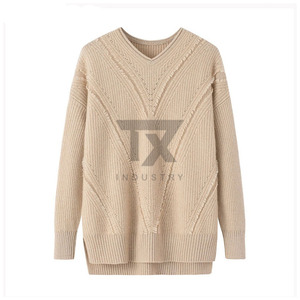 Pakistan Manufactured Solid Color <b>Women's</b> <b>Cardigan</b> <b>Sweaters</b> with Front Logo Customizable Design - Product Image 1