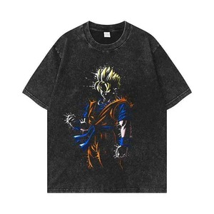 เสื้อยืดทรงบ็อกซี่ แขนสั้น รุ่นฮิตสำหรับผู้ชาย ดีไซน์ผ้าเทอร์รี่คอตตอนเนื้อหนาแบบสั่งทำพิเศษ - Product Image 5