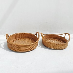 ถาดเสิร์ฟขนมปังผลไม้พร้อมที่จับถาดหวายขนาดเล็กสำหรับตกแต่ง - Product Image 6