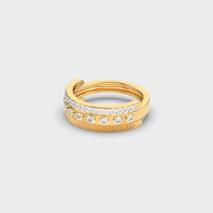 18K Gold Yellow Eternity Band <b>Ring</b> with Round Brilliant Cut Diamonds Pave Setting <b>Iced</b> Out Party Jewelry Unisex - Product Image 2