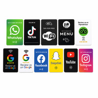 Support d'affichage NFC sans contact pour cartes Google, réseaux sociaux et avis Google, avec fonction Tap et support de code QR, personnalisable pour cartes WhatsApp