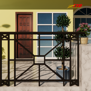 Barandilla de Hierro para Balcón, Barandilla Decorativa de Hierro para Exteriores, Barandilla de Hierro Personalizada, Diseño Moderno Forjado a Mano con Recubrimiento en Polvo - Product Image 3