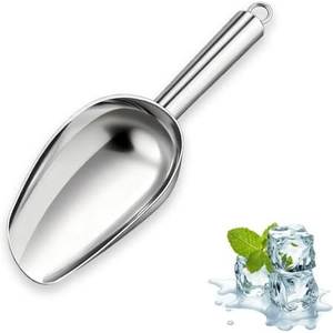 Cuchara de Acero Inoxidable Multiusos para Hielo, Palomitas, Dulces y Alimentos, Cuchara Metálica Resistente para Máquina de Hielo, Cocina, Bar y Restaurante - Product Image 4