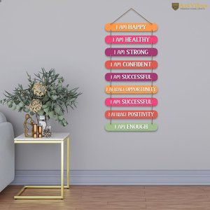 Plaque décorative murale en bois avec citations positives et affirmations motivantes, style Art déco, pour la maison et le bureau - Product Image 3